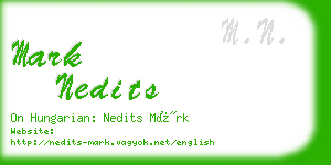 mark nedits business card